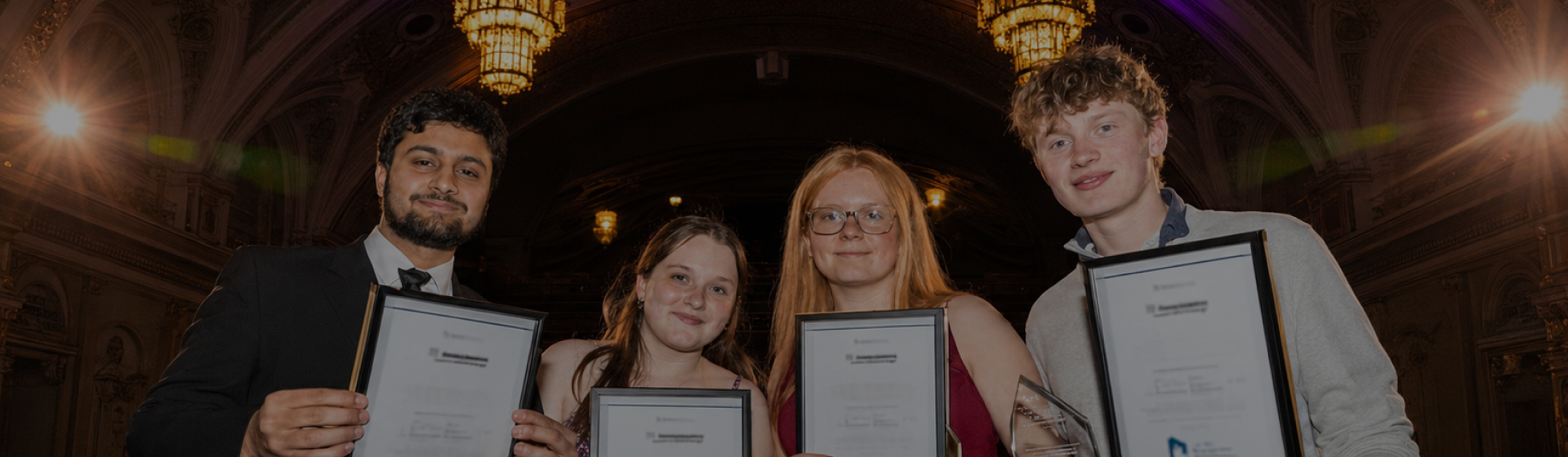 GYSH award recipients holding their certificates
