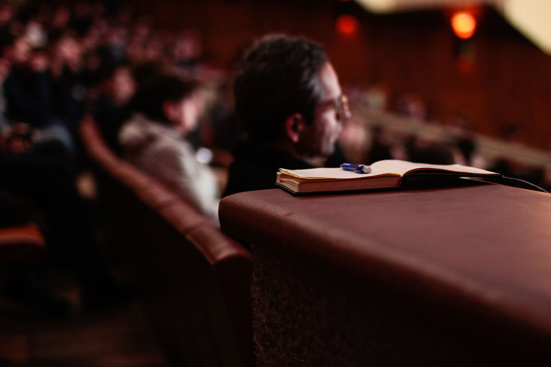 A notebook during a university lecture